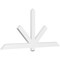 Ekena Millwork Kennewick Architectural Grade PVC Gable Bracket, 72"W x 33"H x 2"D x 4"F, 11/12 Pitch GBP072X33X0204KEN00 - alternate 1